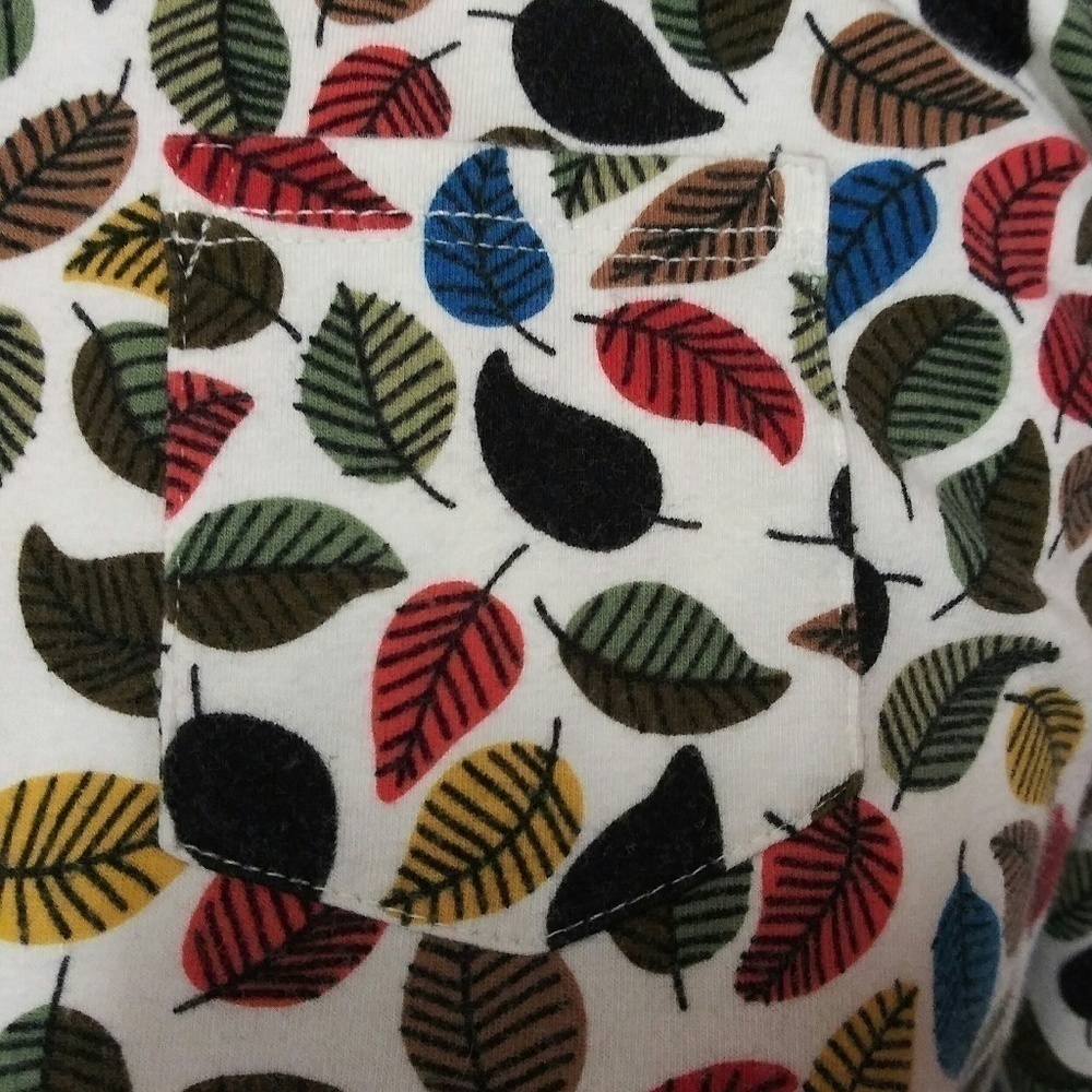 Talbots Petite Multicolor Leaf Pattern Scoop Neck… - image 5